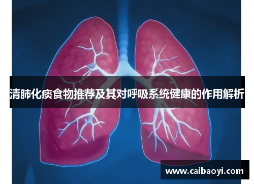 清肺化痰食物推荐及其对呼吸系统健康的作用解析