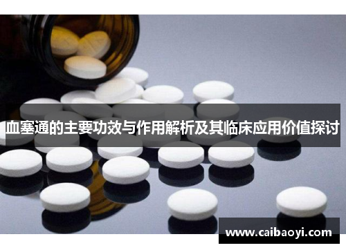 血塞通的主要功效与作用解析及其临床应用价值探讨